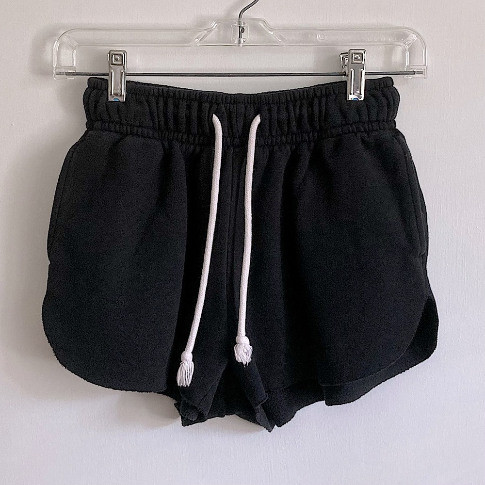 Wild Fable Black High Waisted Elastic Waist Drawstring Shorts Size XS